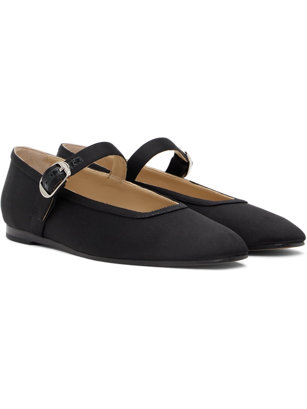 Black Mary Jane Ballerina Flats - 4