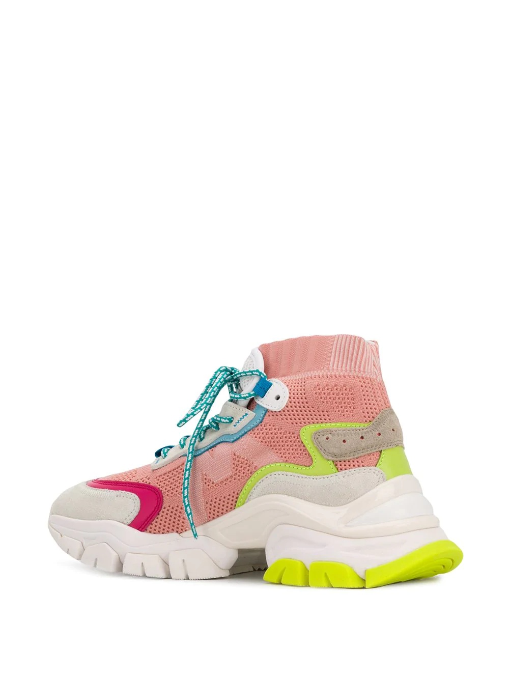 mesh panel hi-top sneakers - 3