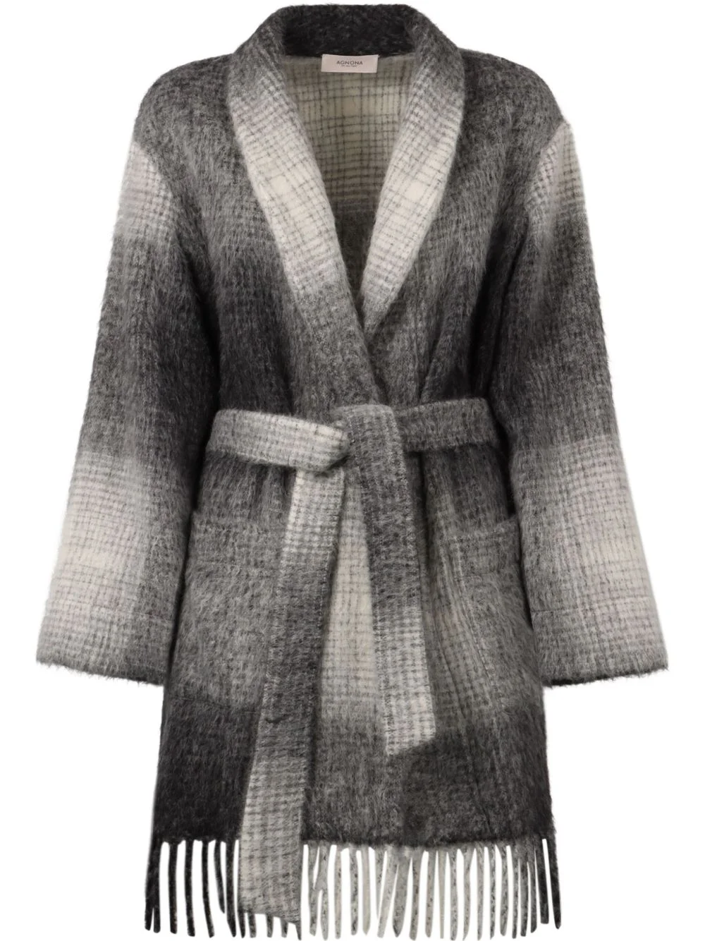 checked cardigan - 1