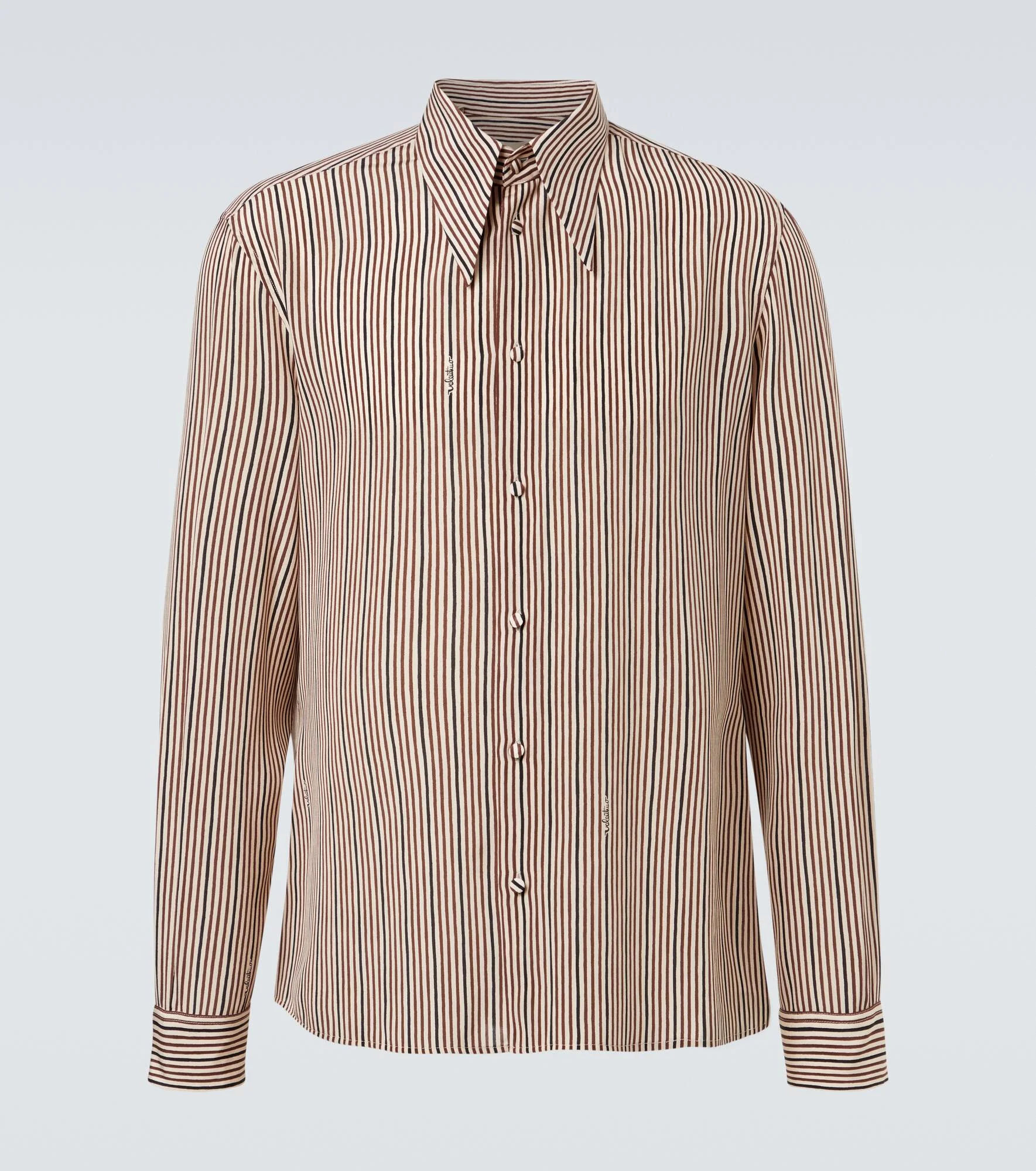 Striped silk shirt - 1