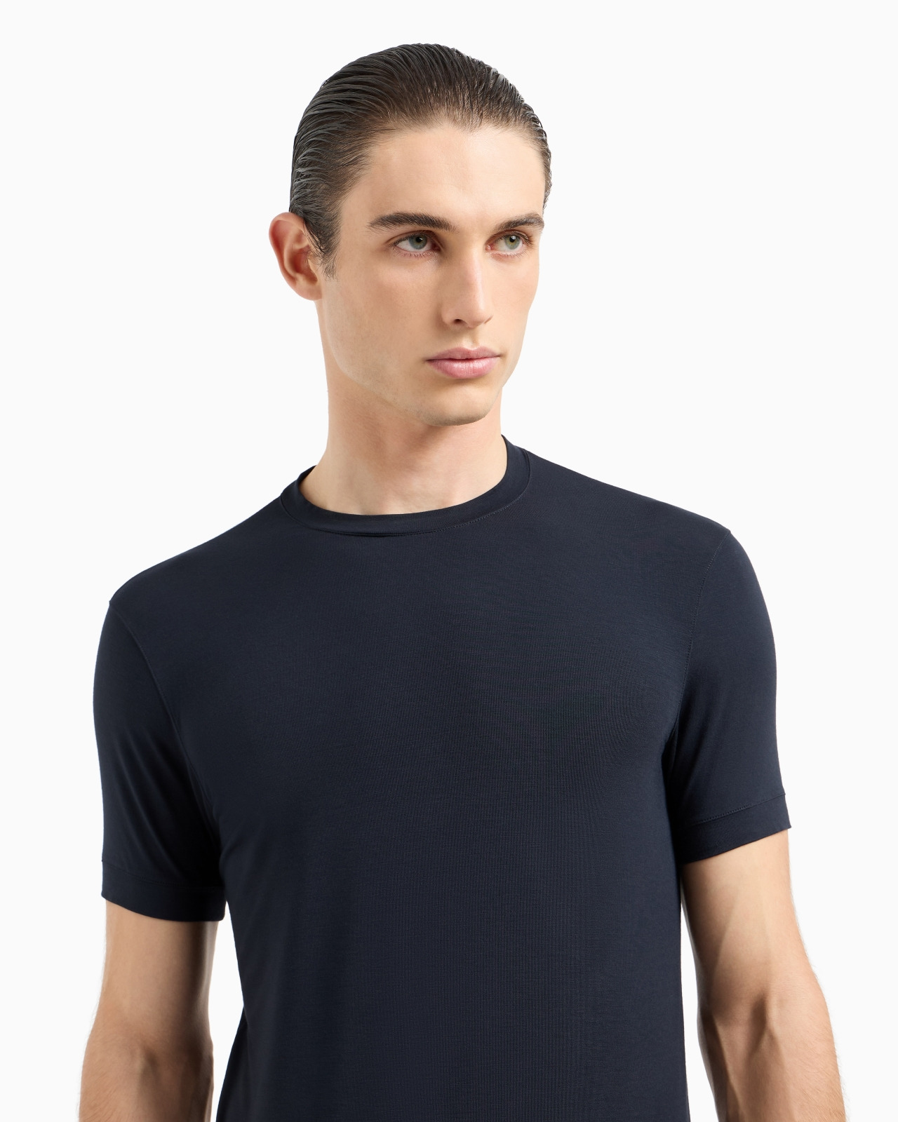 Icon Crew-neck T-shirt in stretch viscose jersey - 5