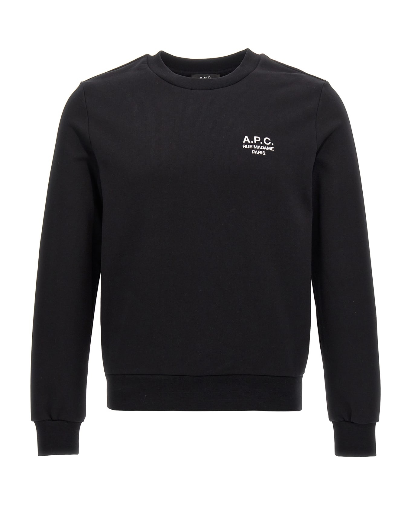 'rue Madame' Black Cotton Sweatshirt - 1