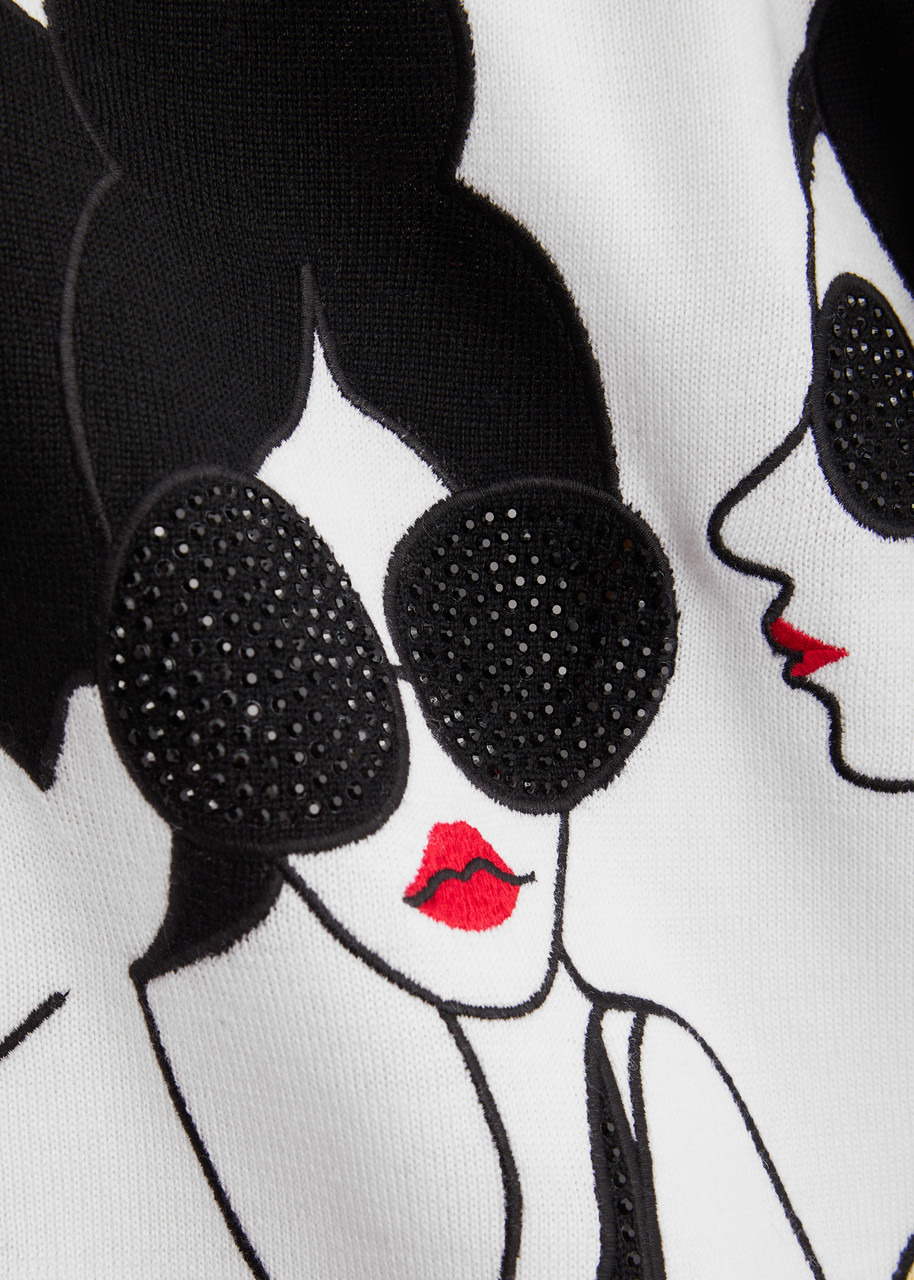 Alice + Olivia Gleeson Embellished Stretch-wool Jumper - 5
