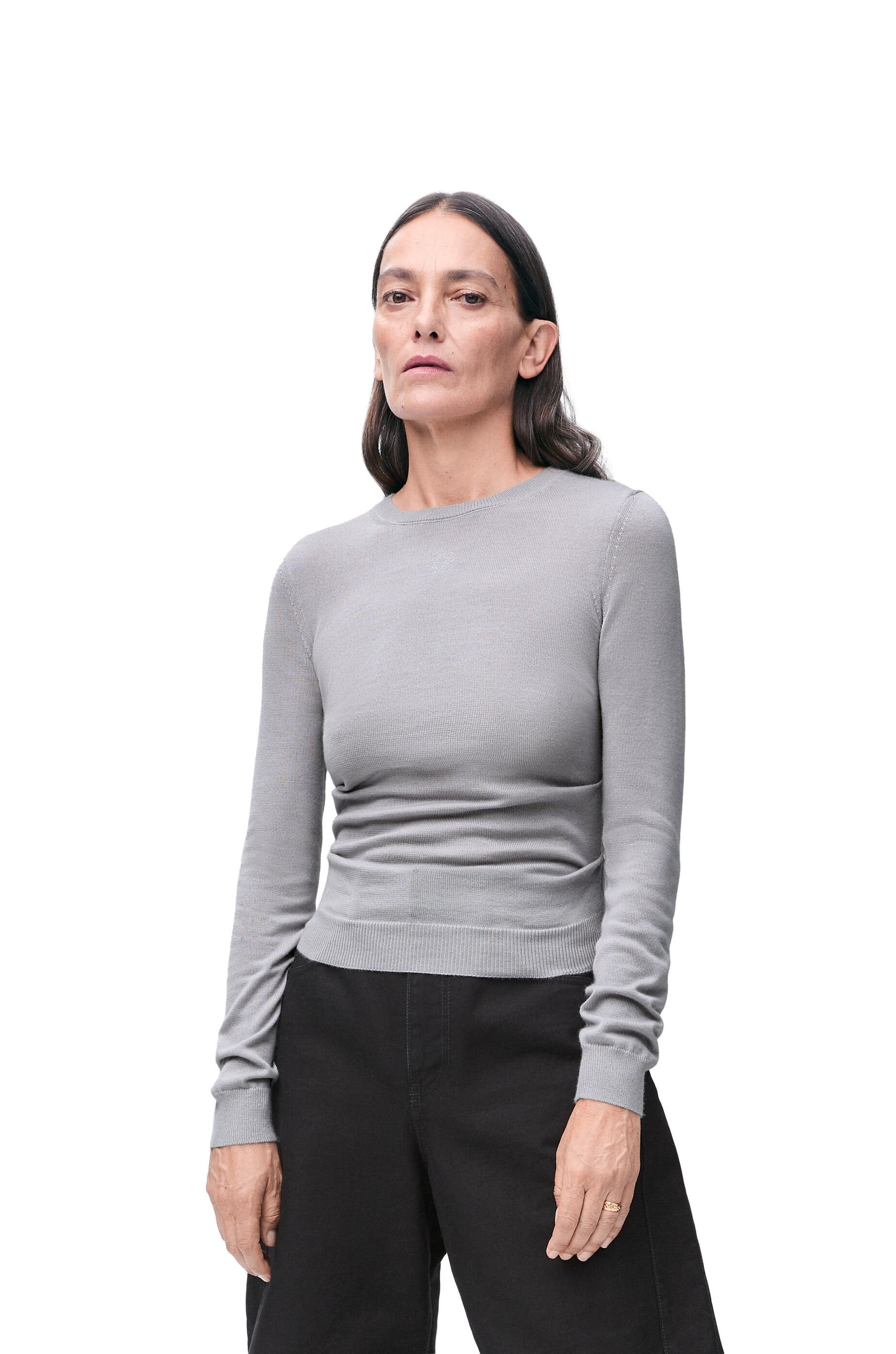 Draped sweater in cashmere and silk - 3