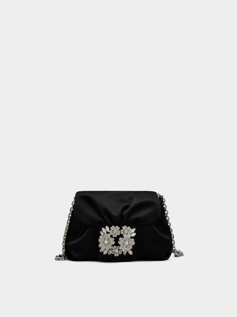 RV 부케 Strass Buckle Drapé Micro Bag 새틴 1