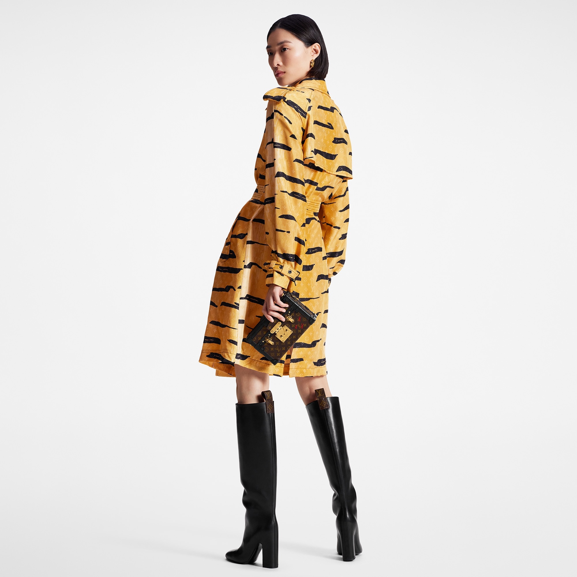Tiger Print Trench Coat - 3