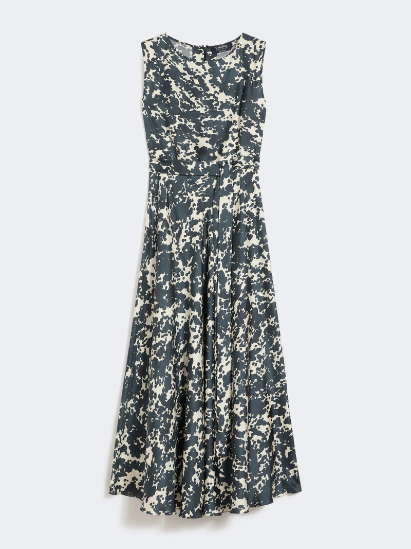 MARTINA Patterned twill dress - ULTRAMARINE 1