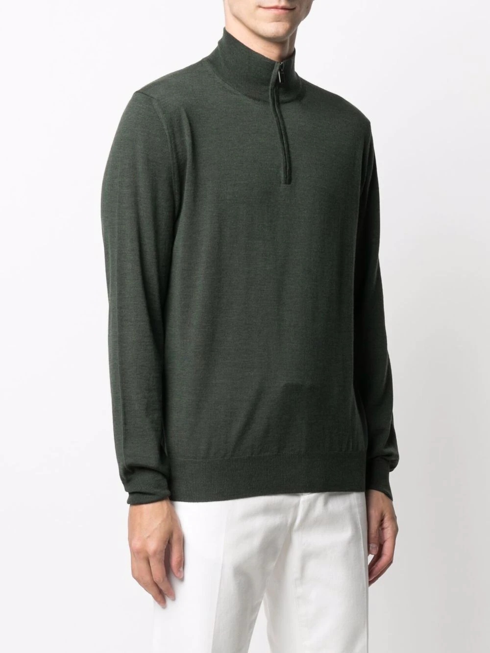 half-zip high-neck jumper - 3