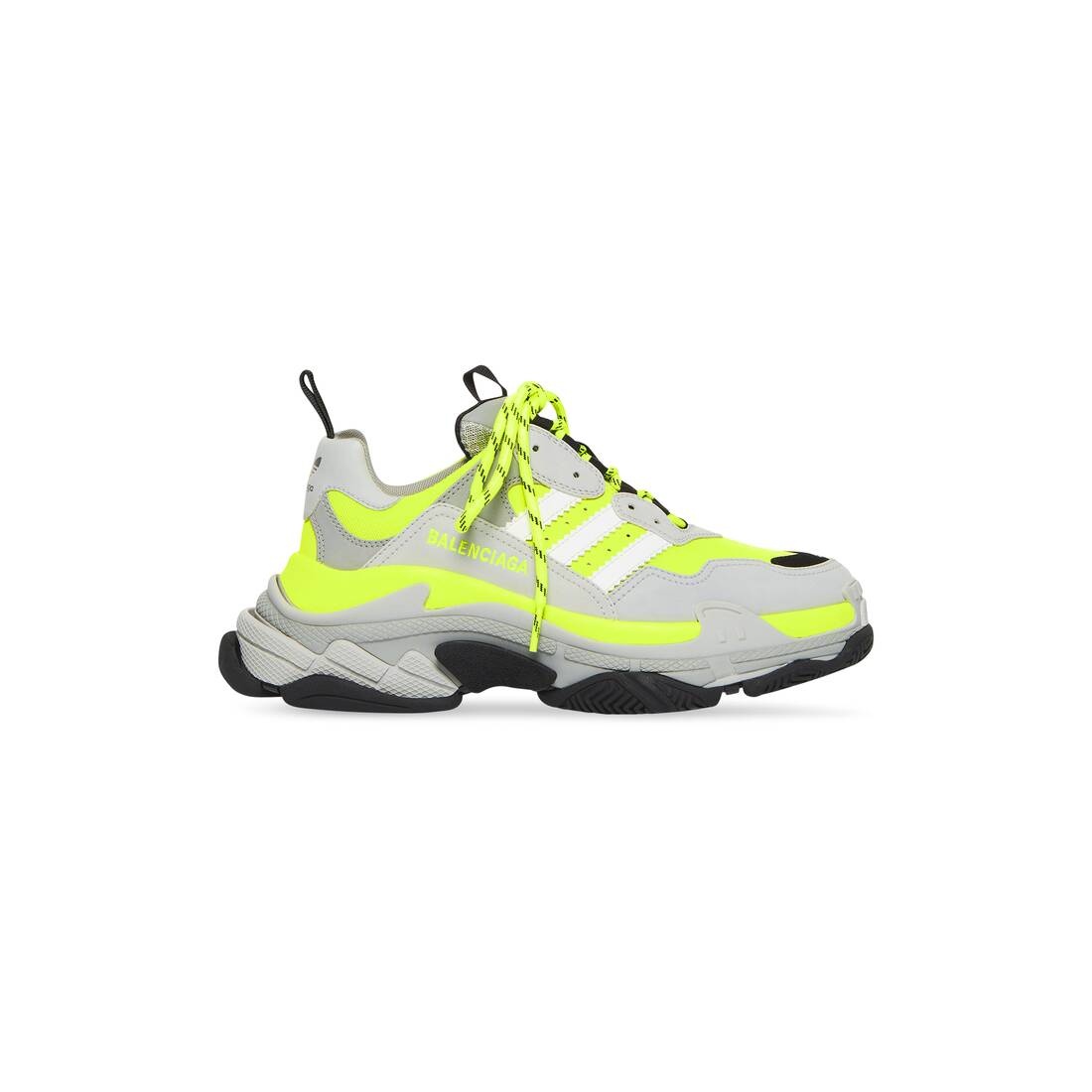 Men's Balenciaga / Adidas Triple S Sneaker in Fluo Yellow - 1