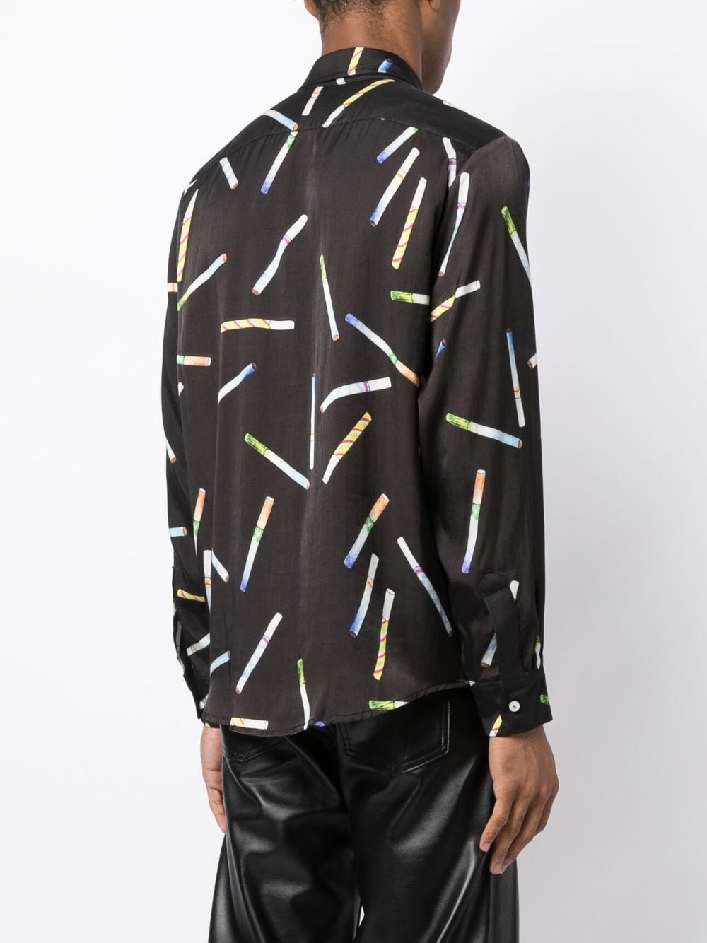 graphic-print button-down shirt - 4