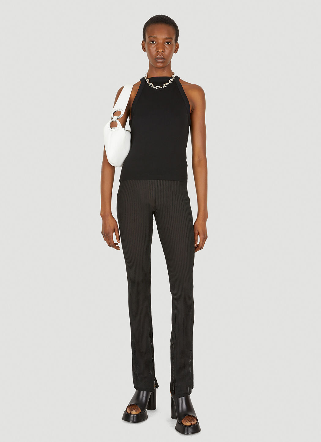 Transparent Knit Pants - 2