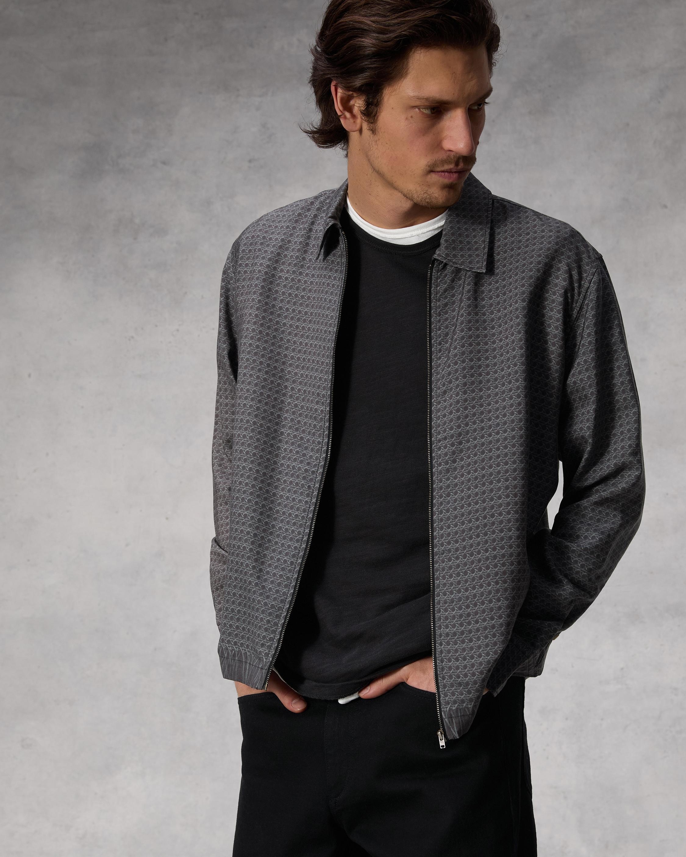 Blouson Printed Cotton Zip Shirt
Relaxed Fit - 7