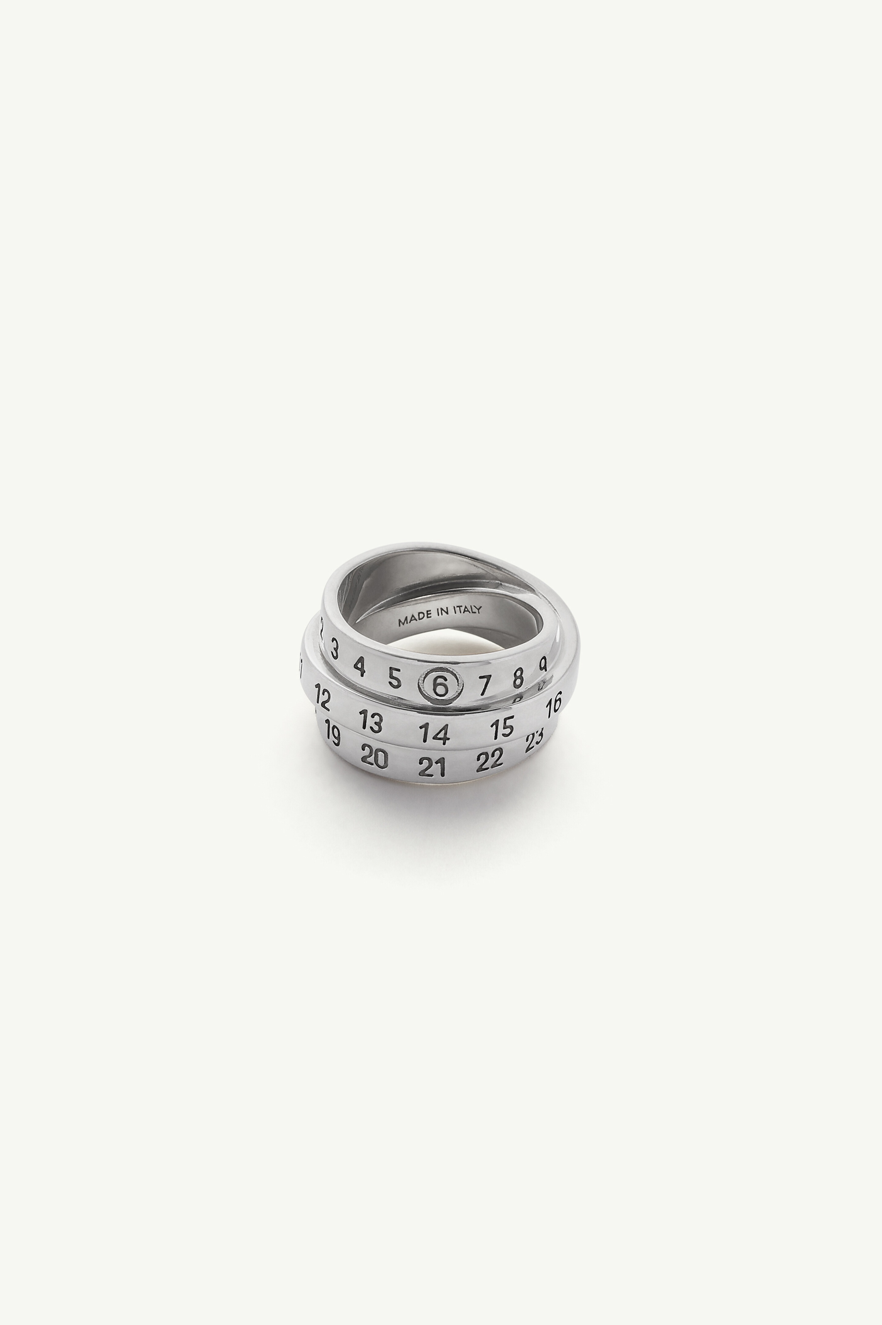 Triple Logo Numeric Signature Ring - 1