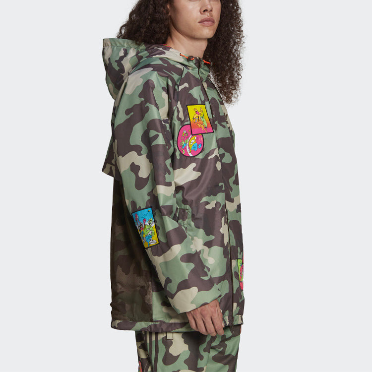 adidas originals x JEREMY SCOTT Crossover Casual hooded Camouflage Jacket Green H53375 - 6