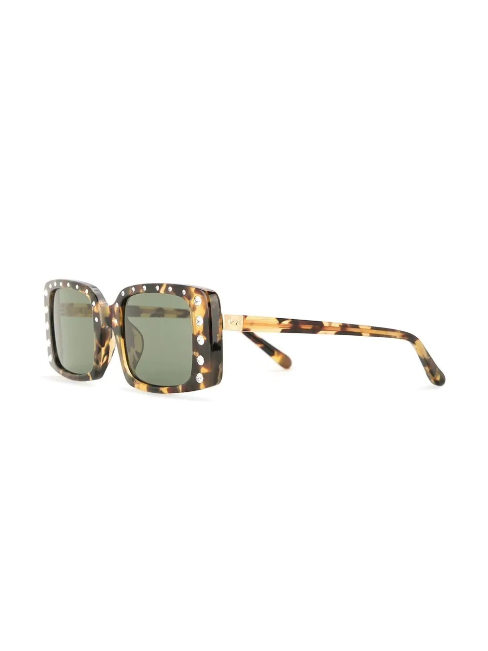 crystal-embellished square sunglasses - 2