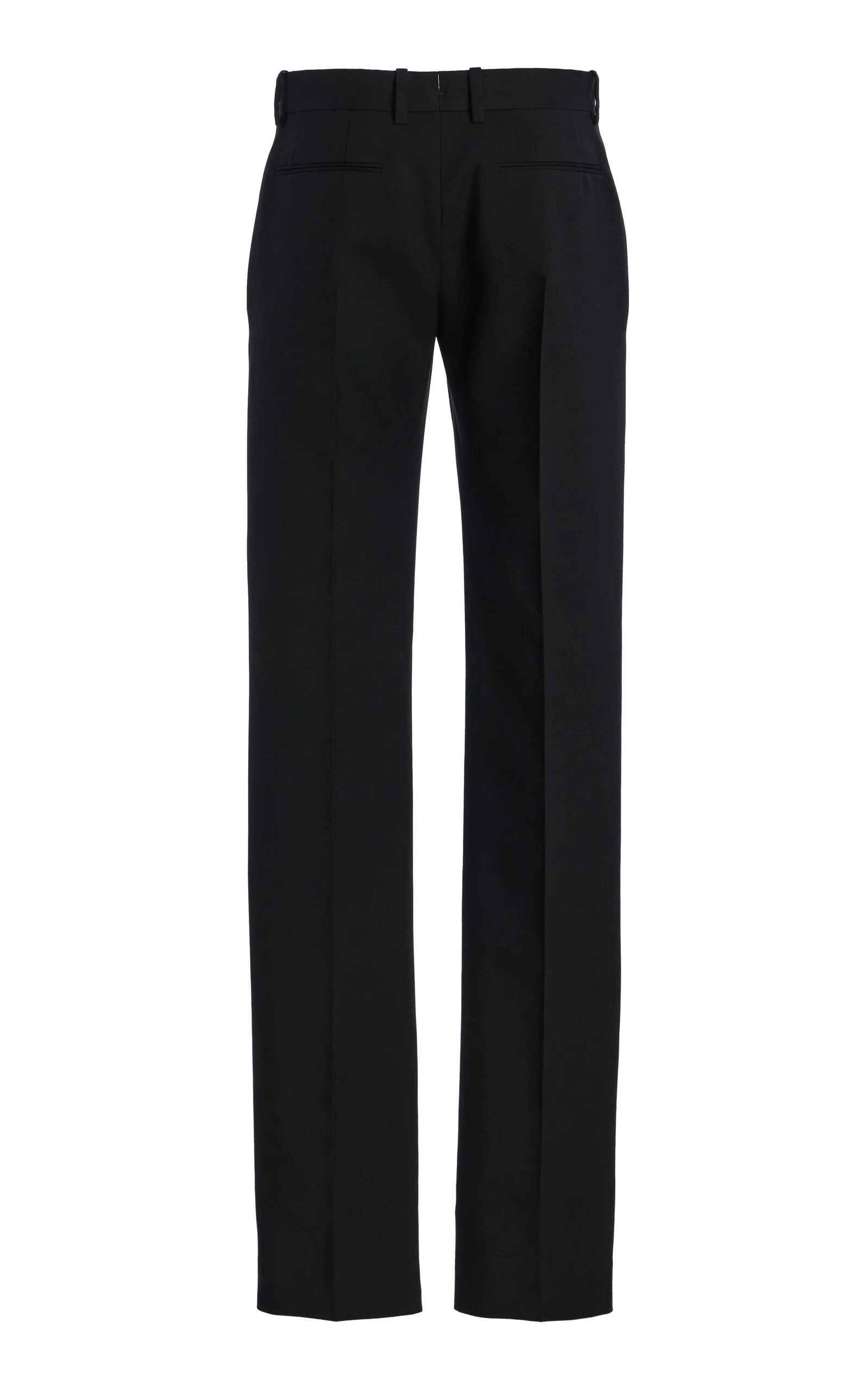 Slim Wool Straight-Leg Pants - 1
