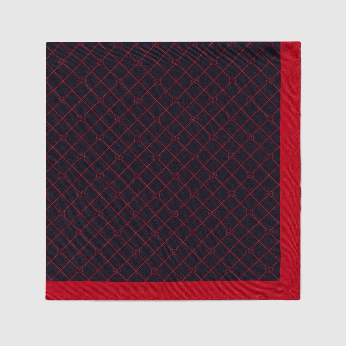 GG check silk pocket square - 2