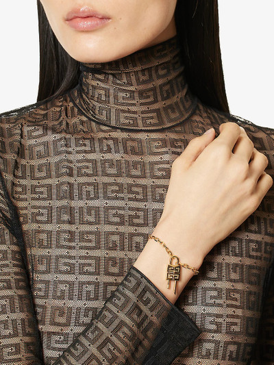 Givenchy Brand-emblem brass bracelet outlook