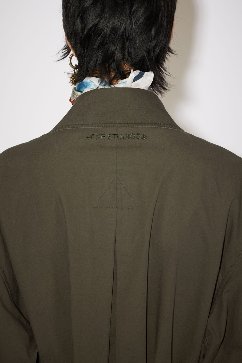 Relaxed fit coat - Dark Olive 6