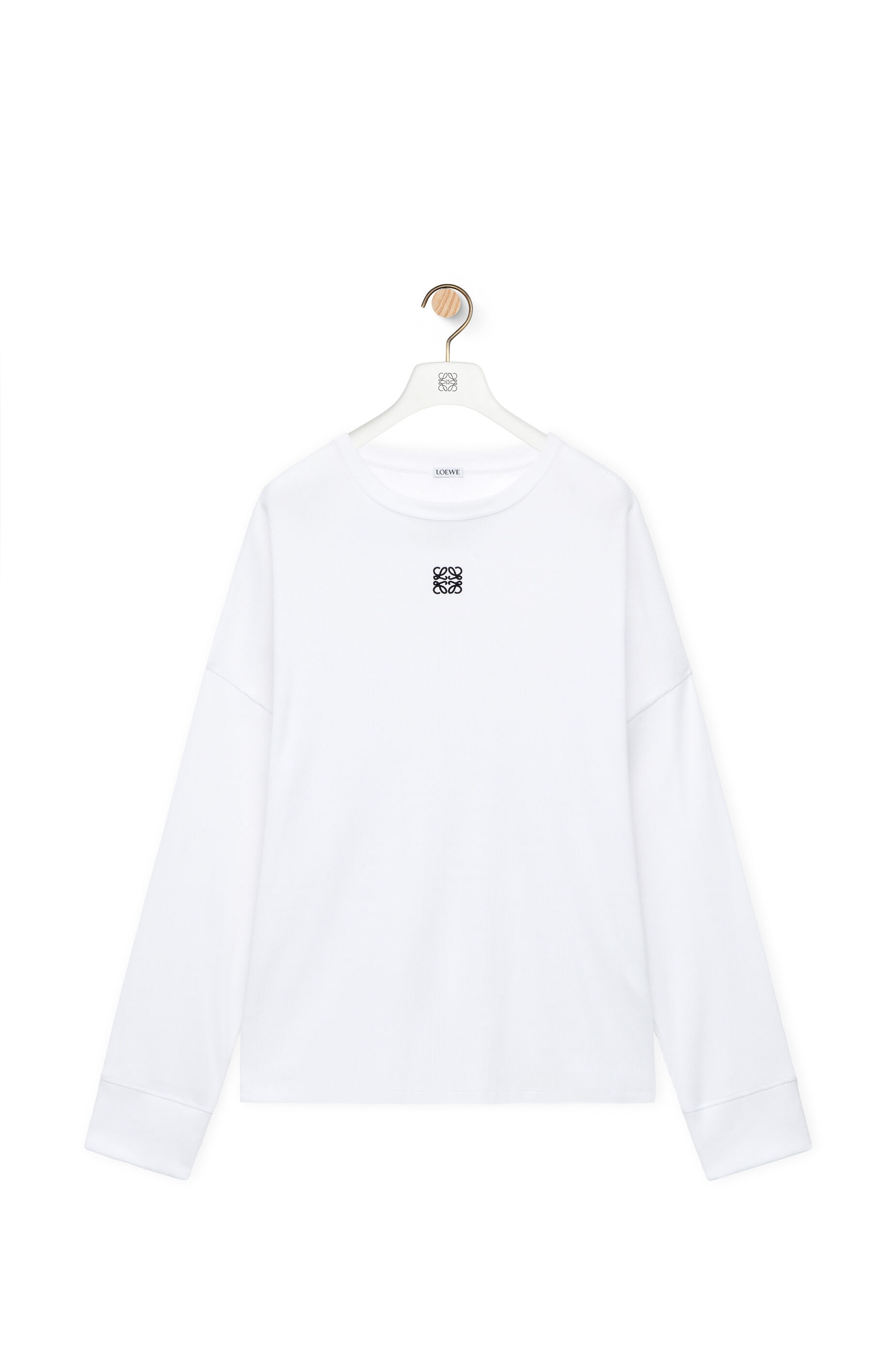 Oversized fit long sleeve T-shirt in cotton - 1