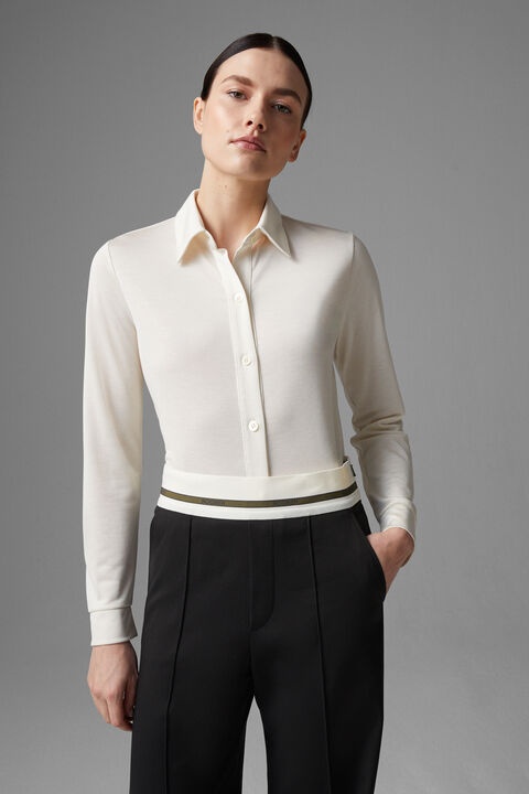 Yvette jersey blouse in Off-white - 2