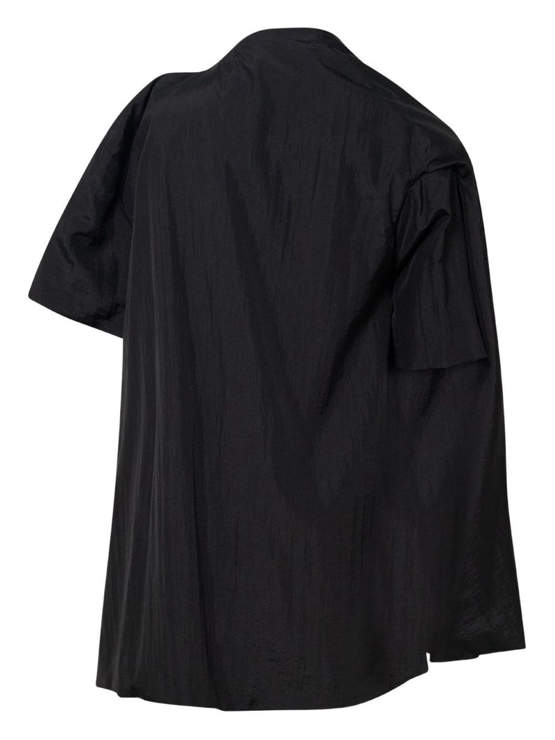 pushBUTTON draped short-sleeve top outlook