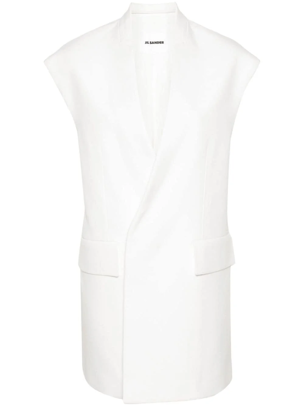 V-neck oversized gilet - 1