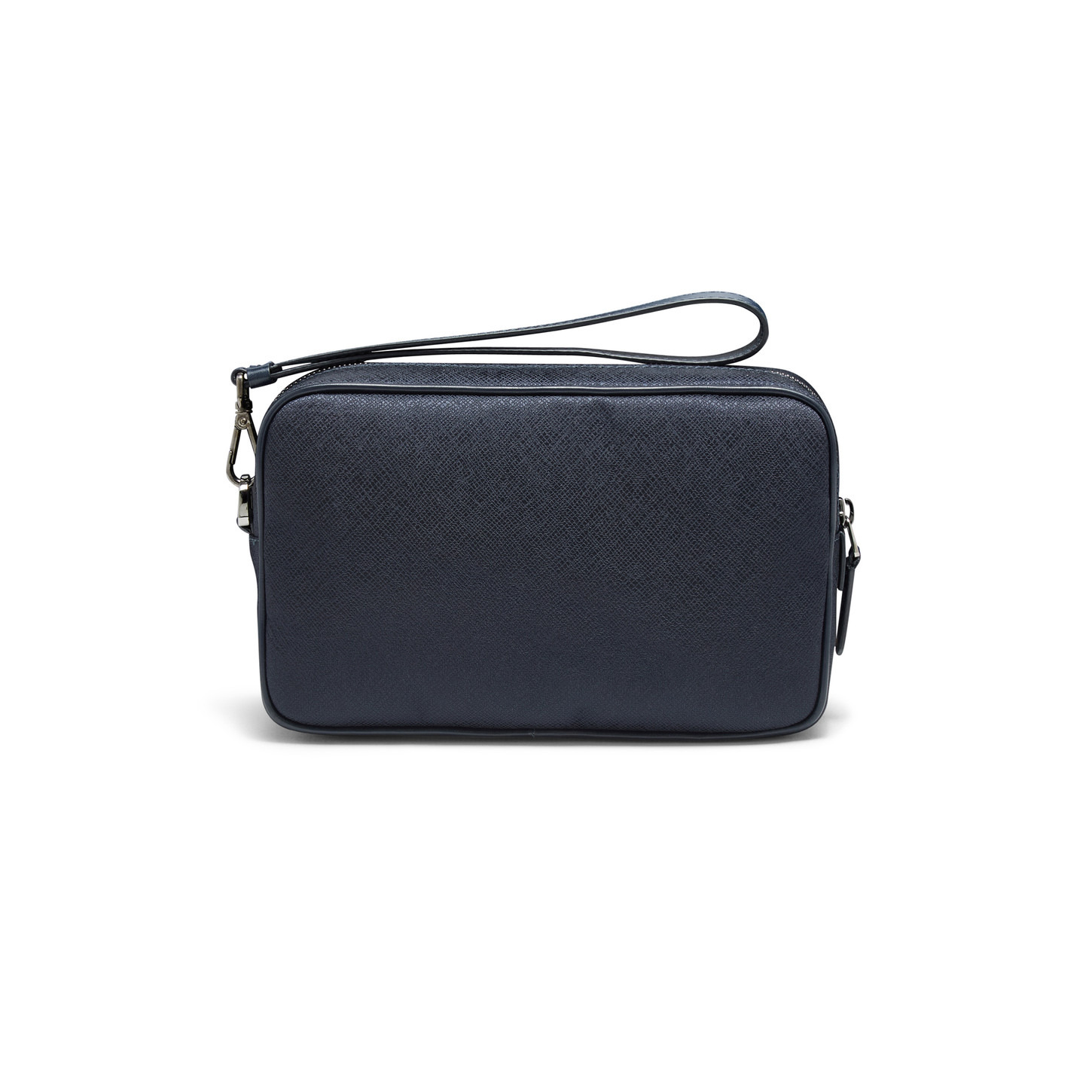 Blue leather and nylon beauty case - 3