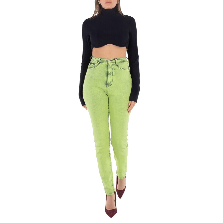 Philipp Plein Overdyed Stretch Super High-Waist Jeggings - 6
