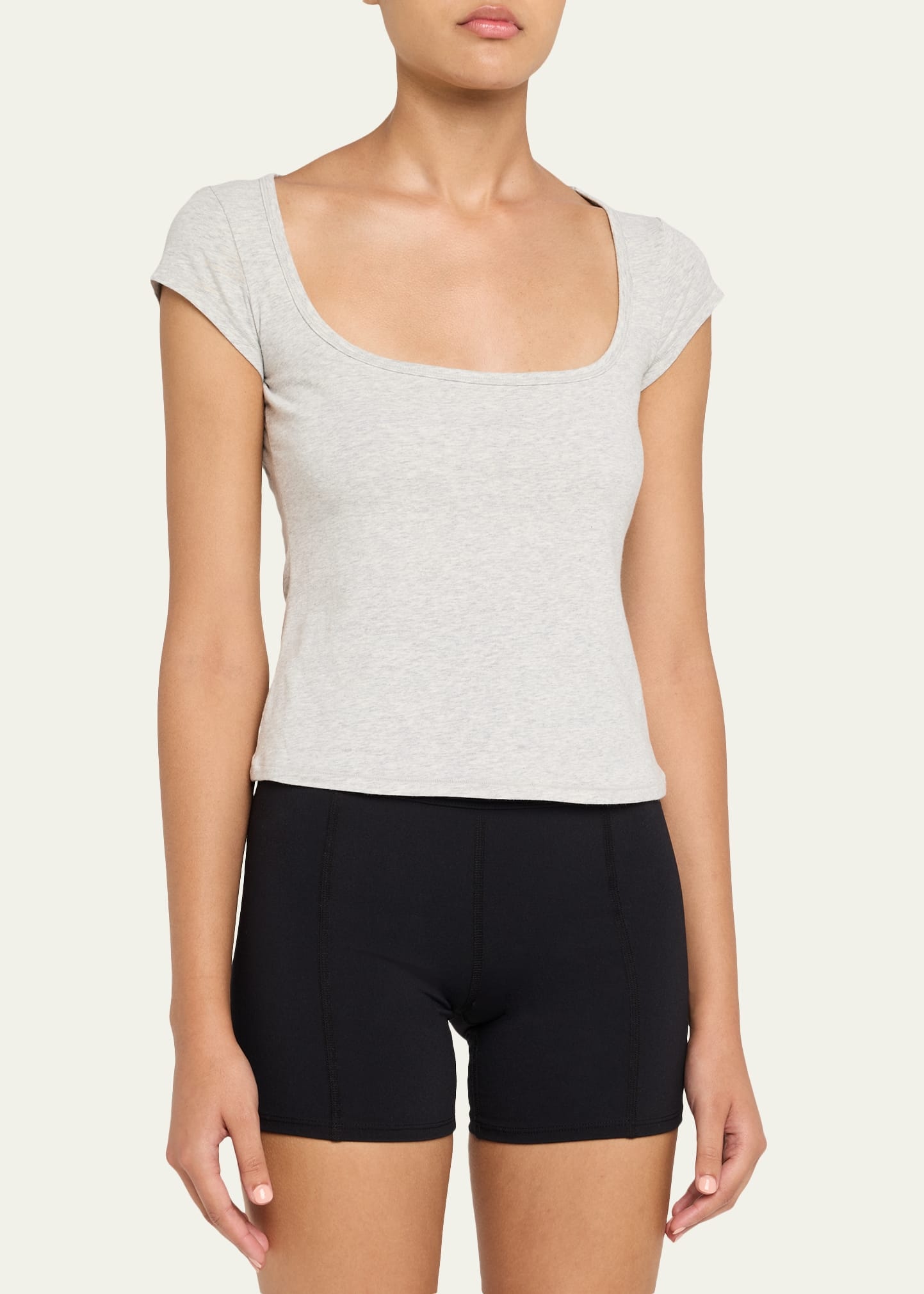 Scoop-Neck Cotton Jersey Tee - 4