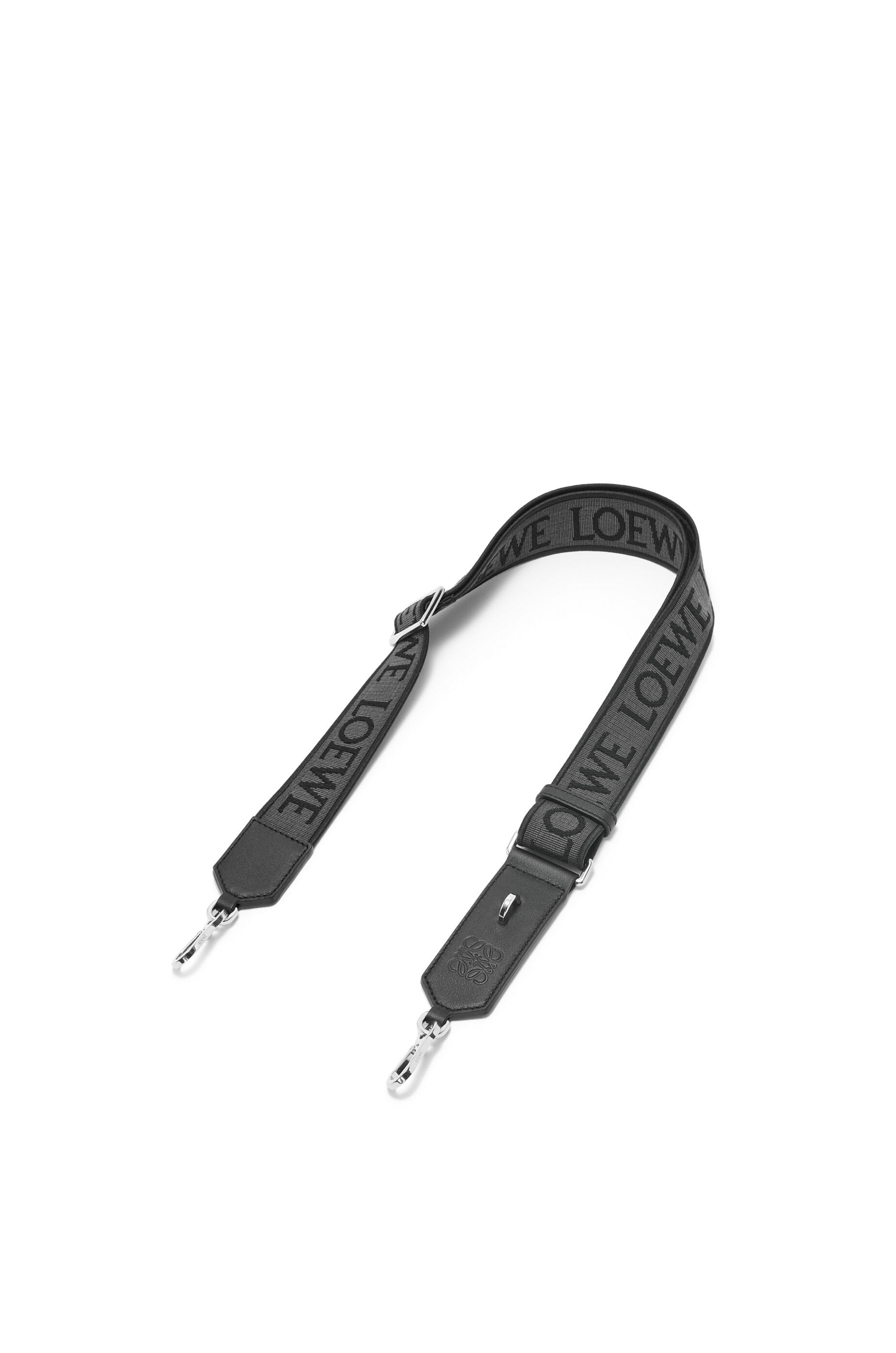 D-ring strap in Anagram jacquard and calfskin - 1