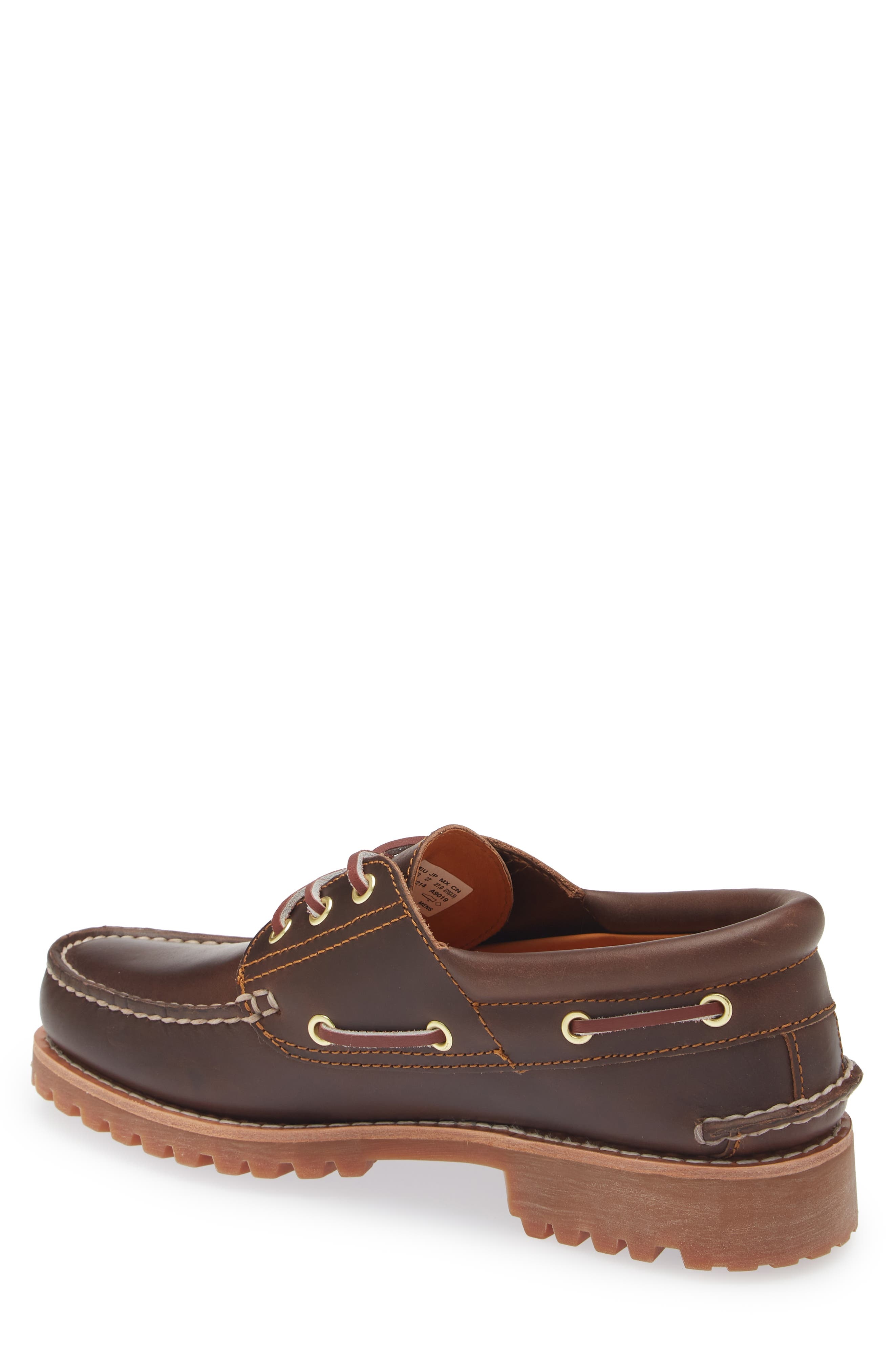 Timberland Authentic 3-Eye Lug Boat Shoe in Brown at Nordstrom - 2