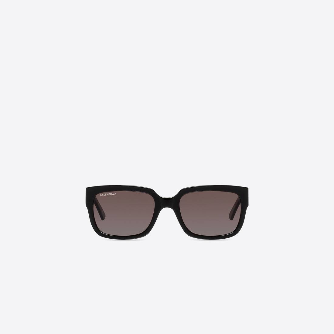 Flat D-frame Sunglasses in Black - 1