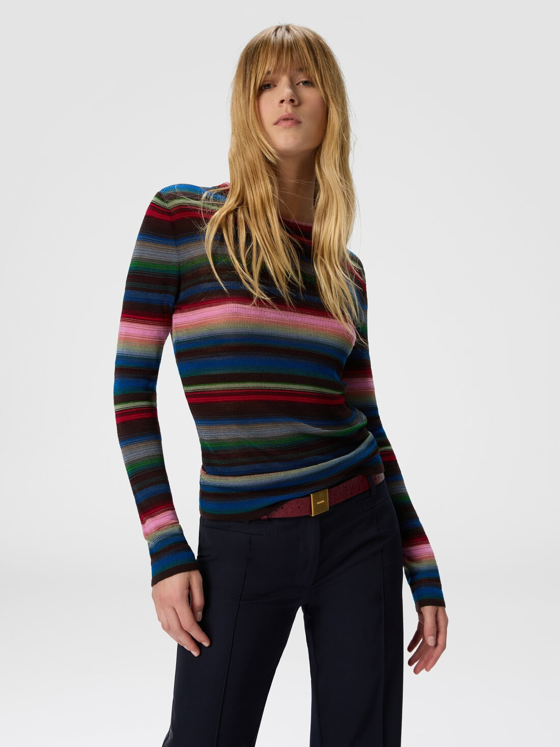Striped crew neck sweater - 4