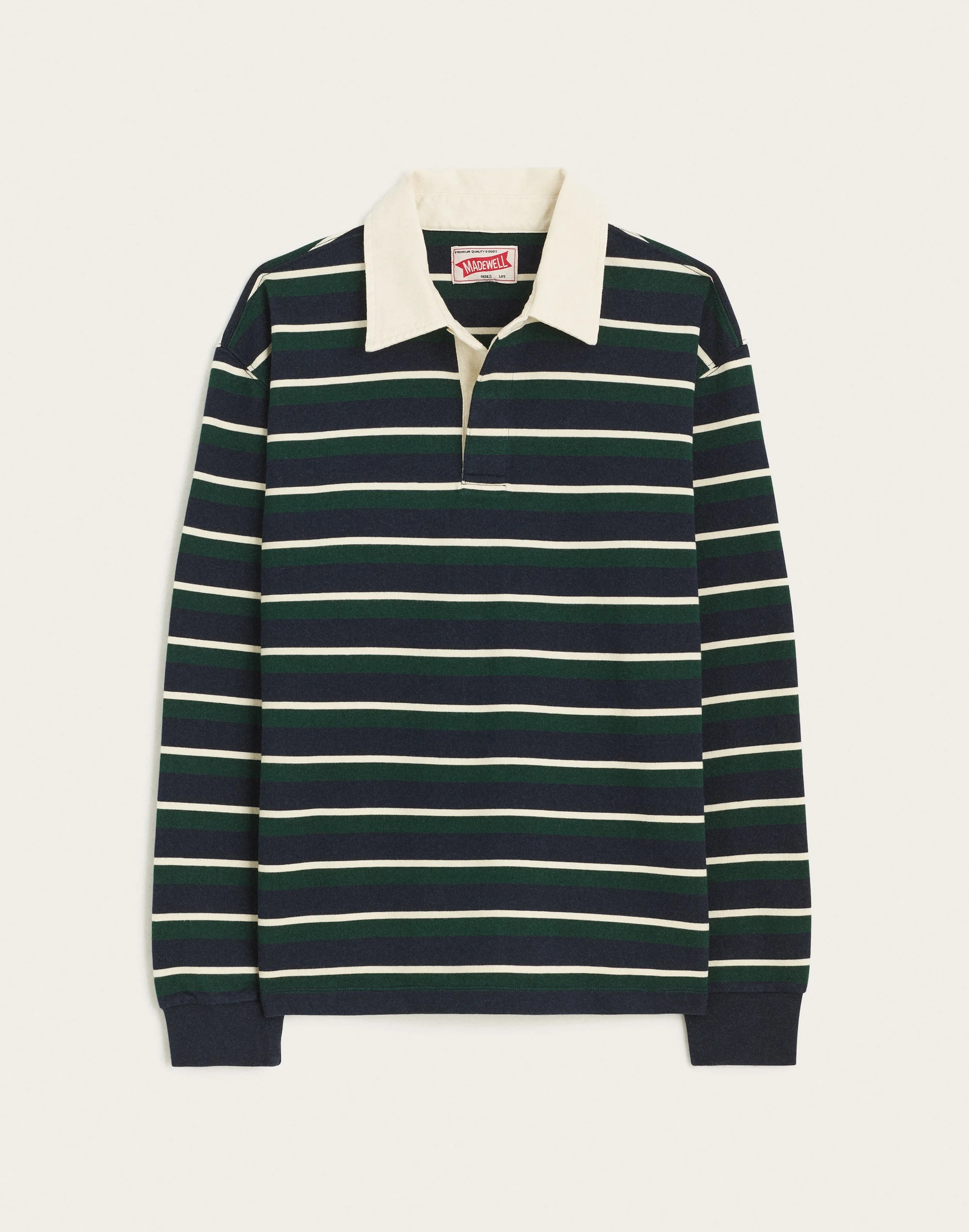 Long-Sleeve Boxy Polo Shirt - 1