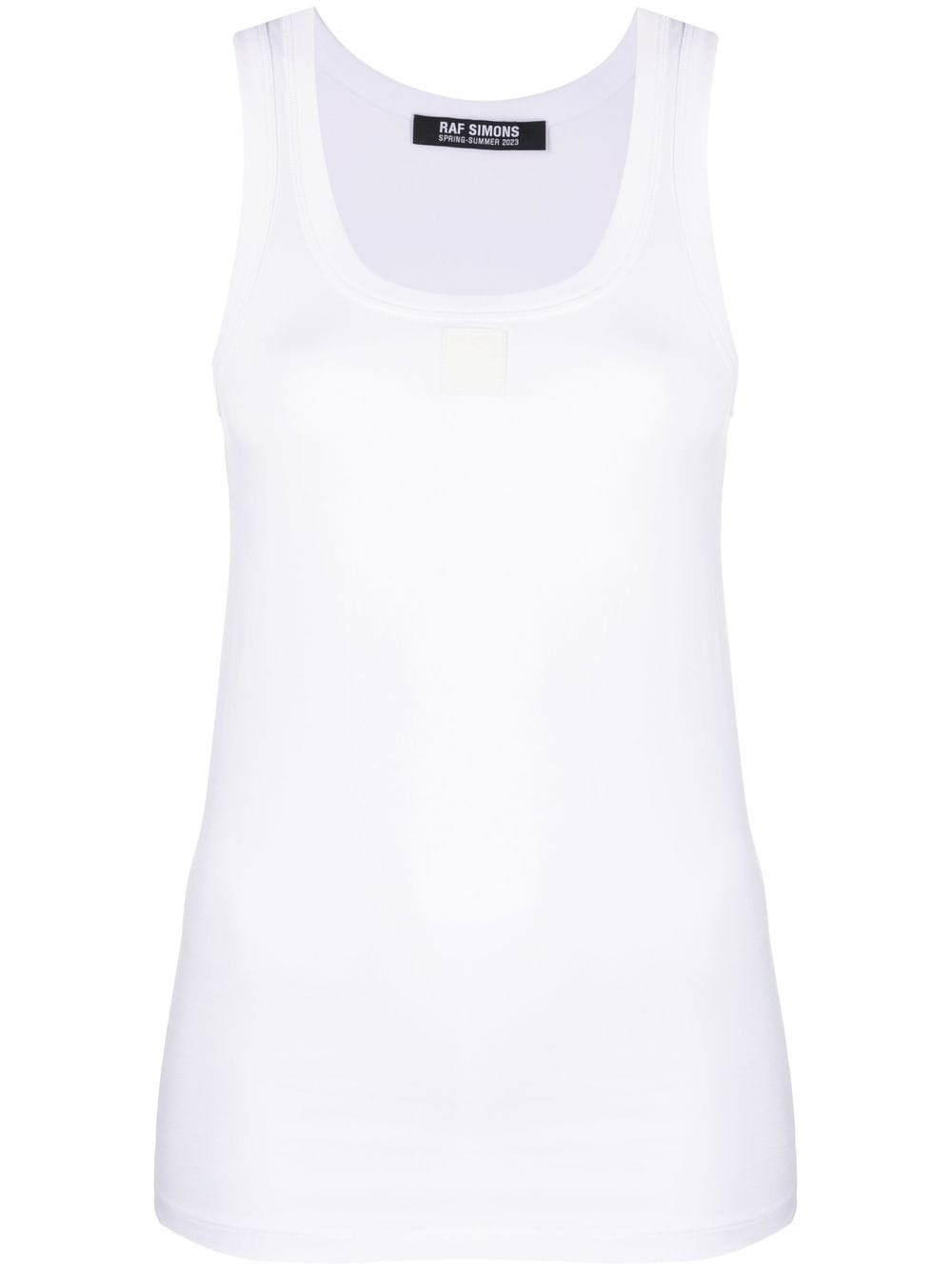 logo-patch cotton tank top - 1