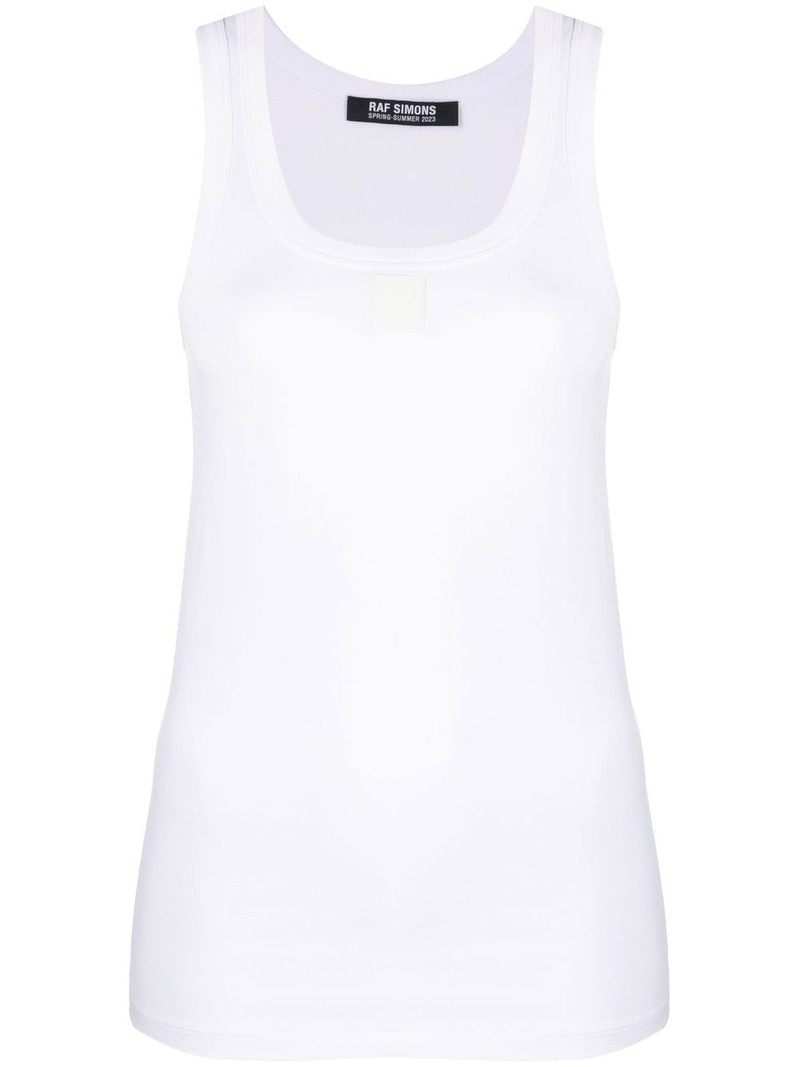 logo-patch cotton tank top 1