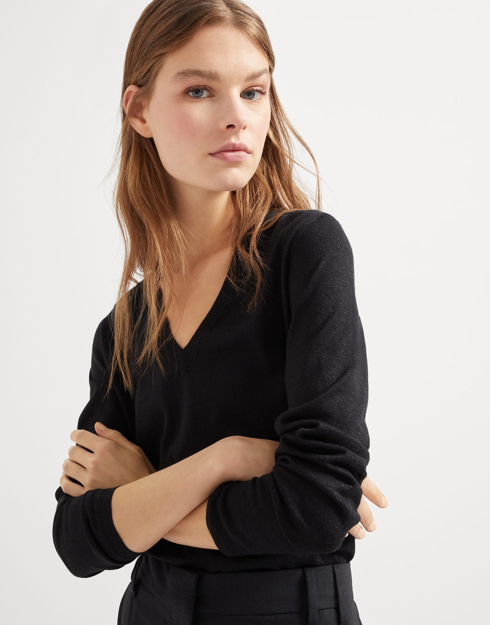 Cashmere and silk sparkling lightweight sweater - 4