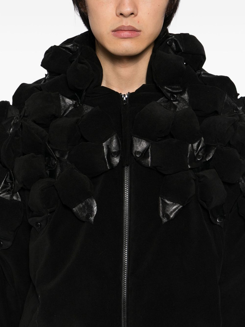 floral-embellishment down jacket 5