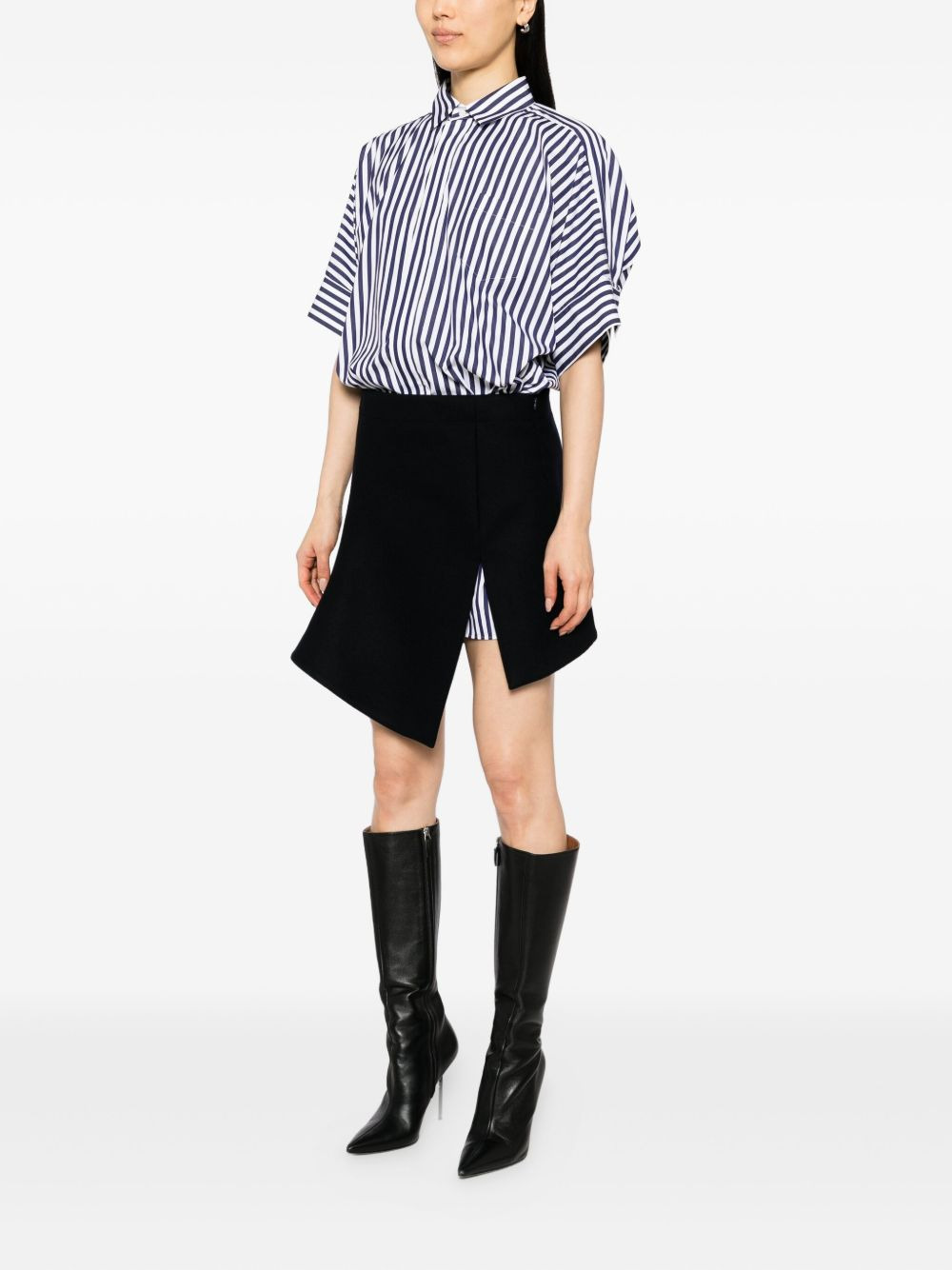 asymmetric-hem dress - 3