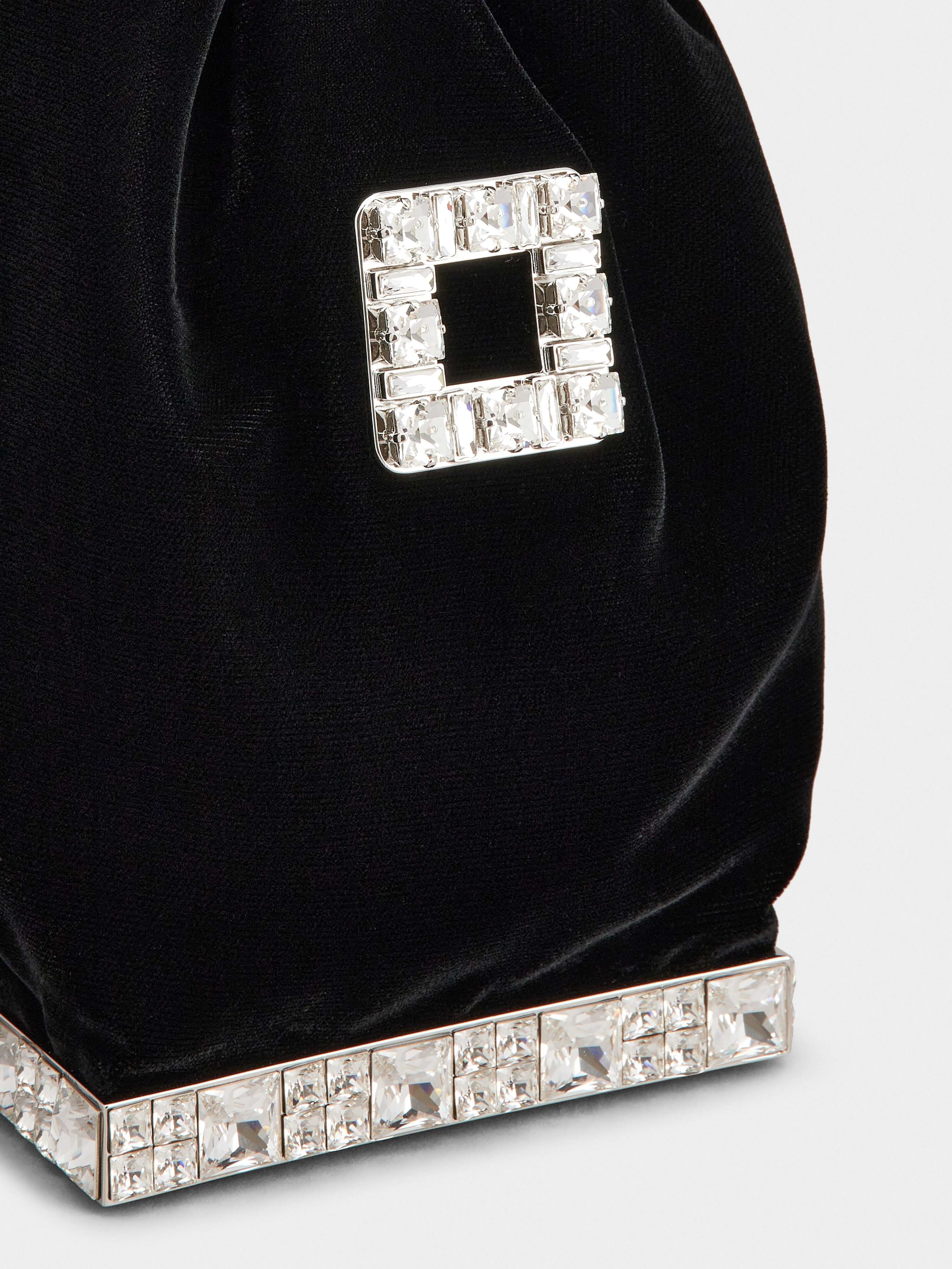 Viv' Pocket Strass Cube Bag in Velvet - 8