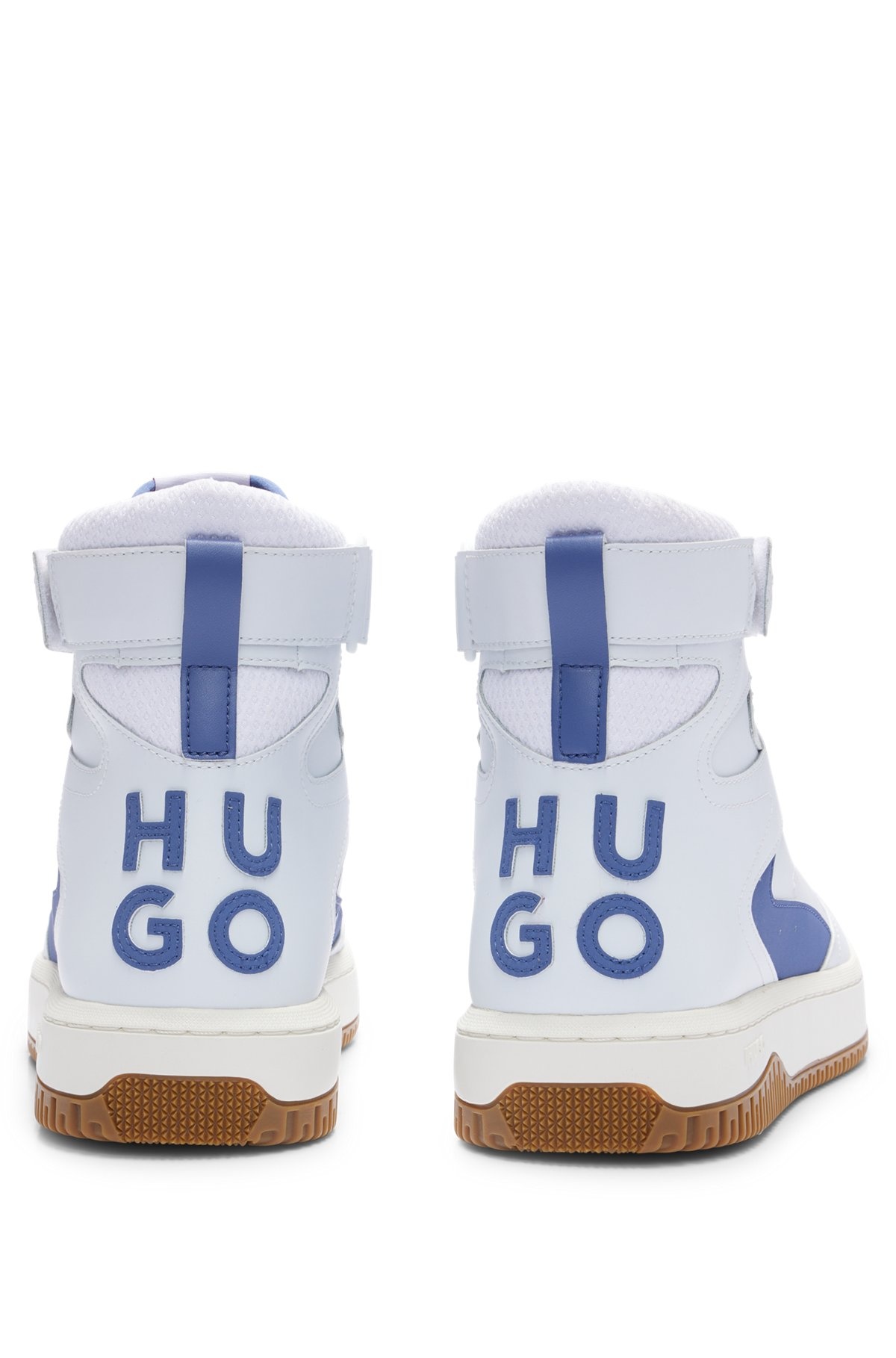 BASKETBALL-INSPIRED HIGH-TOP TRAINERS WITH LEATHER AND MESH - 5