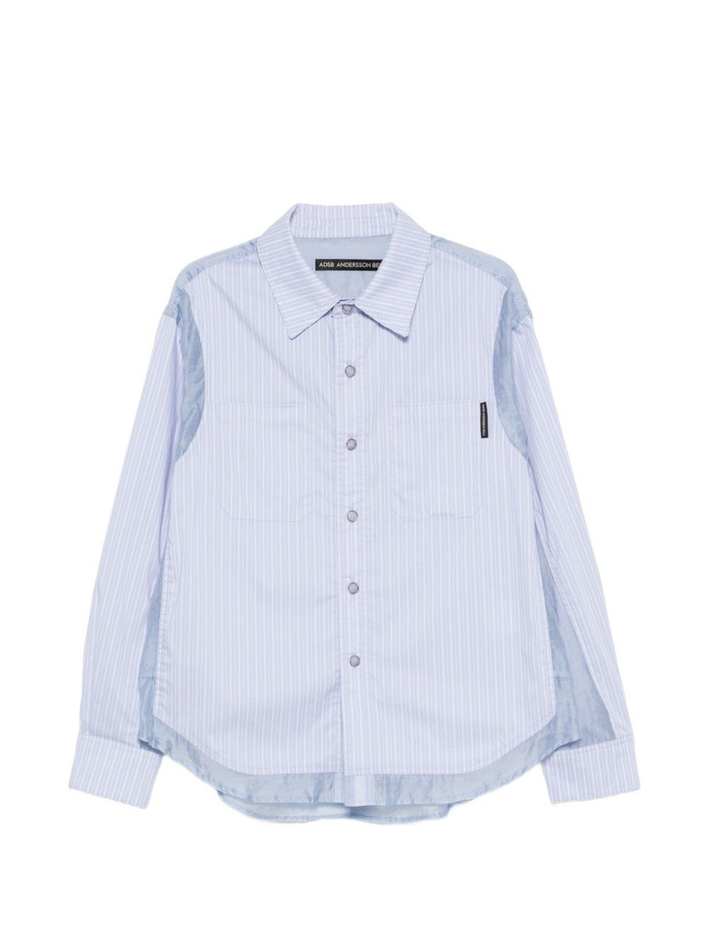 striped panelled shirt 1