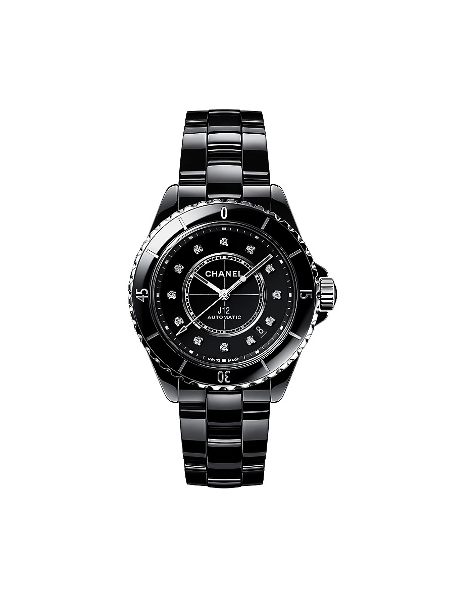 H5702 J12 automatic diamond, ceramic and steel watch - 1