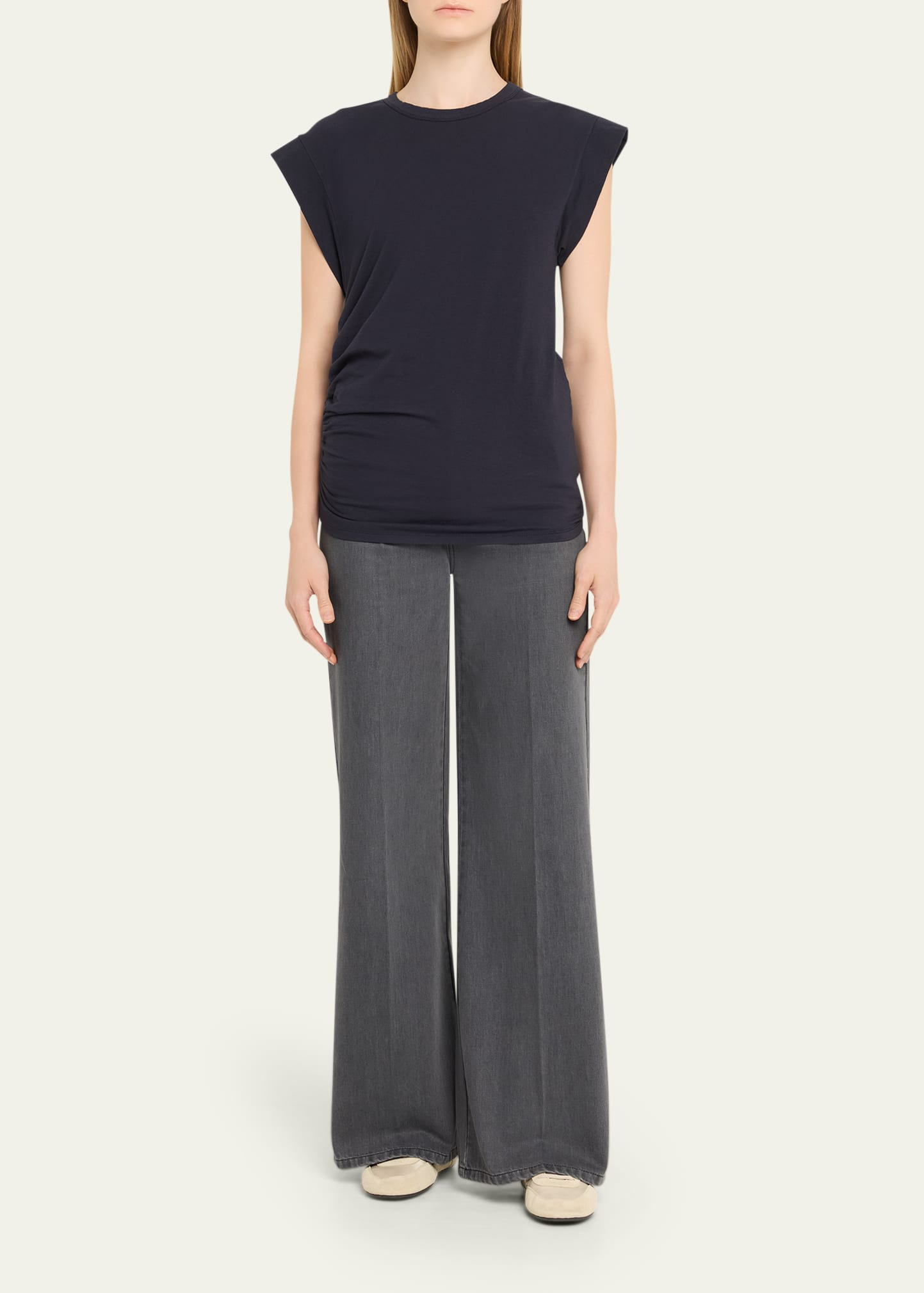 Inaya Asymmetric Jersey Tee - 2