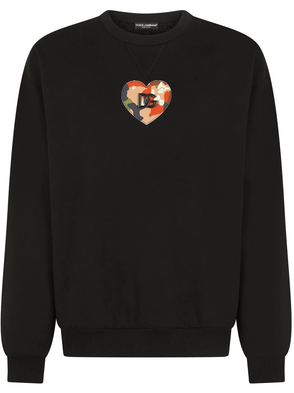 heart-patch logo sweatshirt - 1