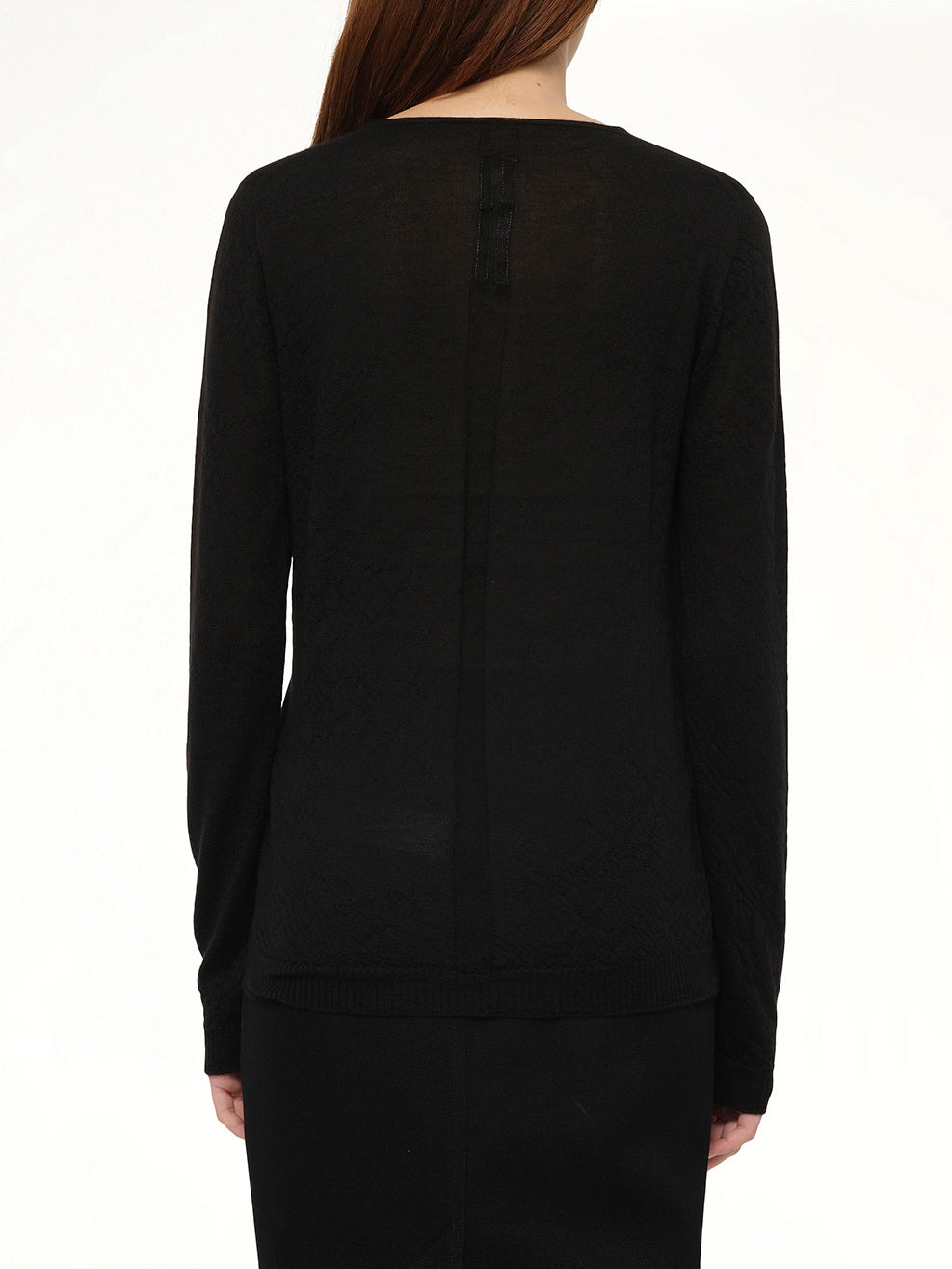Cashmere V-Neck Pull in Black - 5