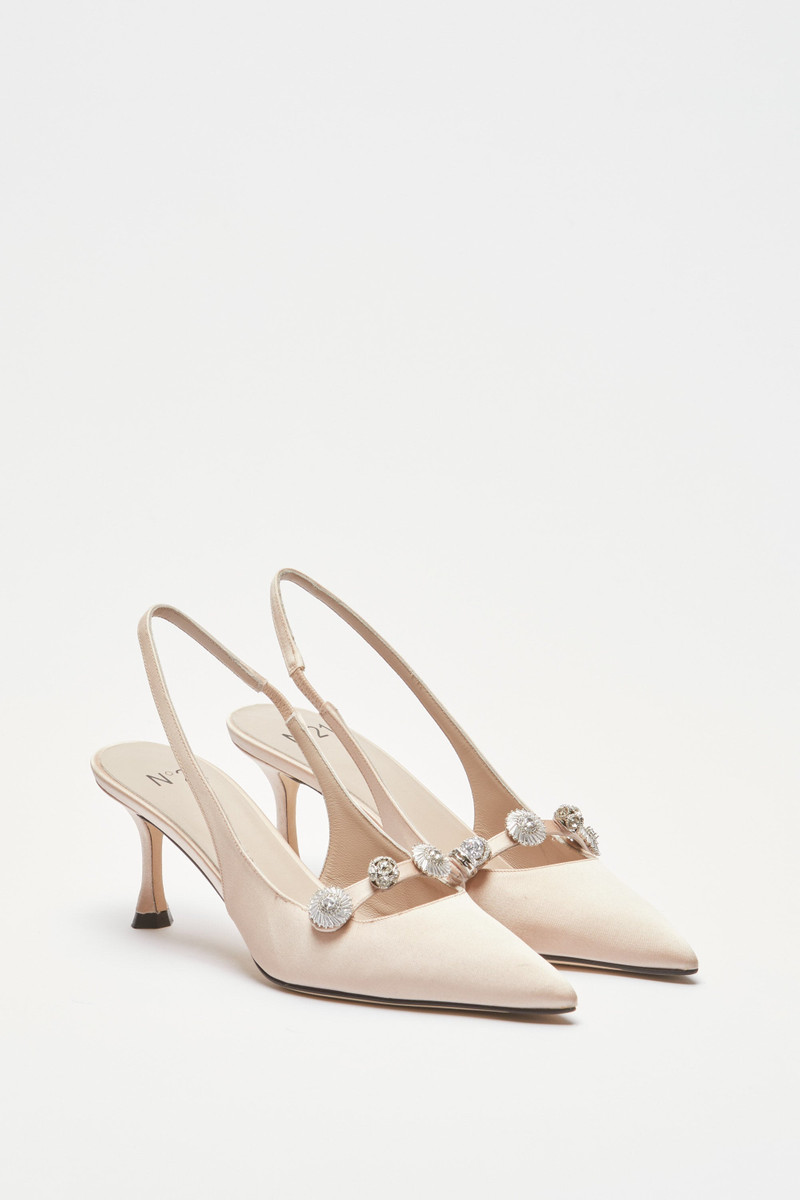 SATIN SLINGBACK WITH JEWEL DETAILS 1