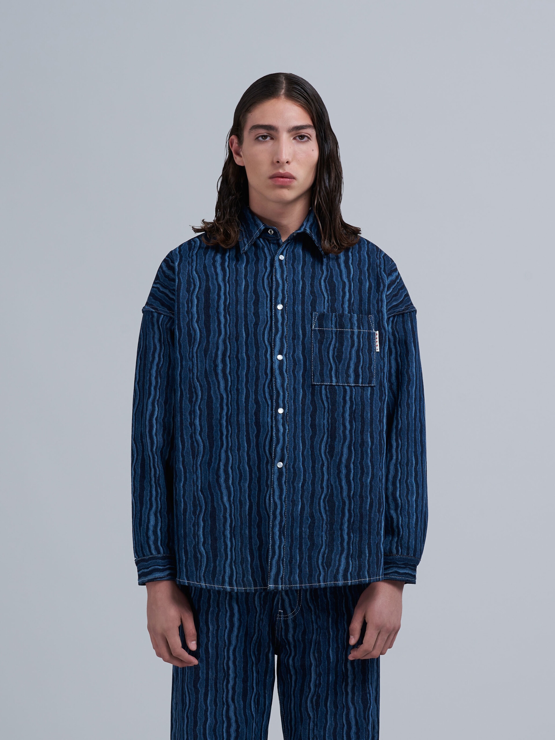 STRIPED DEGRADÈ DENIM SHIRT - 2