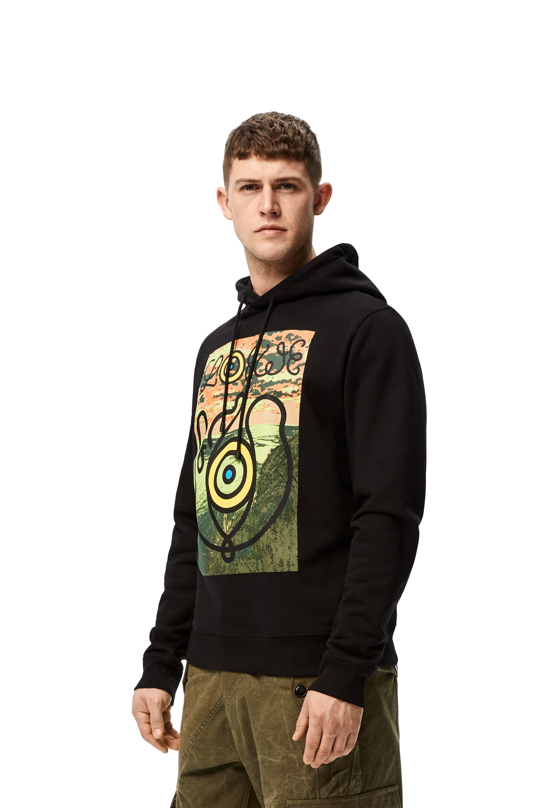 Print hoodie in cotton - 3